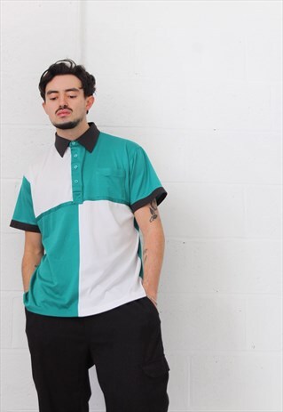 VINTAGE 70S CHECKERBOARD POLO SHIRT