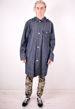 LEVI'S MENS VINTAGE DENIM COAT LARGE BLUE 90S