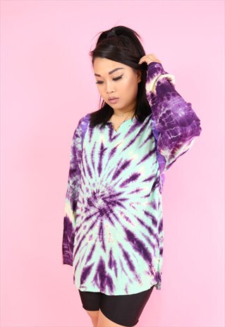 TIE DYE LIGHTWEIGHT TOP TUNIC T-SHIRT