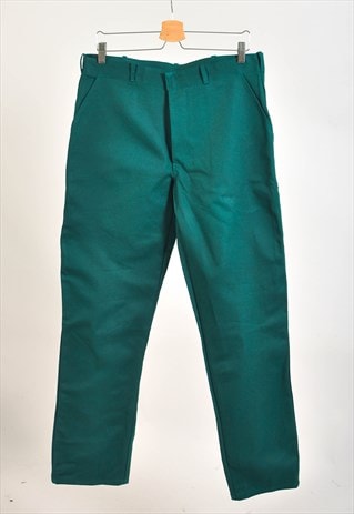 Vintage 00s workers trousers in green