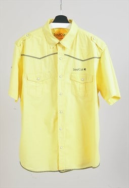 Vintage 00s short sleeve shirt in yellow 