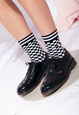 VINTAGE DR MARTENS SHOES 80S ROYAL MAIL BLACK LEATHER OXFORD