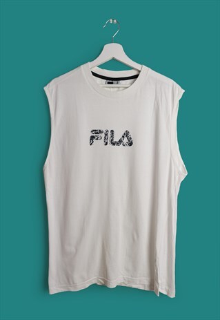 VINTAGE 90'S FILA LARGE LOGO TANK TOP / VEST