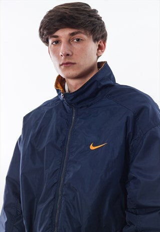 VINTAGE NIKE WINTER WINTER COAT 90S NAVY BLUE BIG LOGO