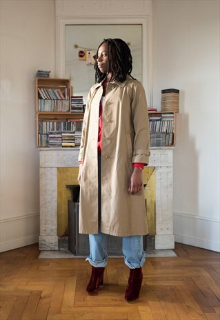 VINTAGE LONG TRENCH COAT (REF/342)