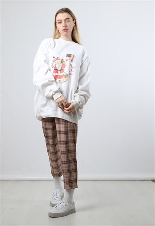 VINTAGE WHITE LARGE PRINTED SWEATSHIRT