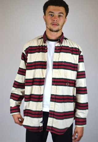 VINTAGE 90'S TOMMY HILFIGER STRIPED SHIRT