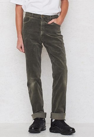 VINTAGE GREEN ARMANI VELOUR TROUSERS BOTTOMS