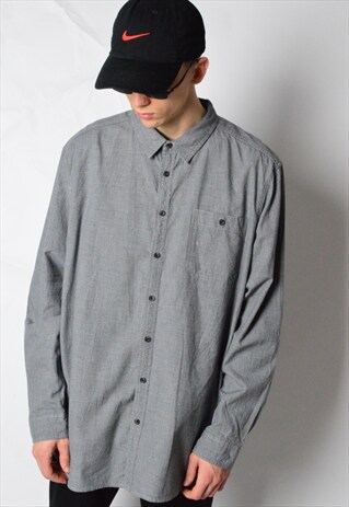 VINTAGE 90S GREY MINIMALIST LONG SLEEVE SHIRT