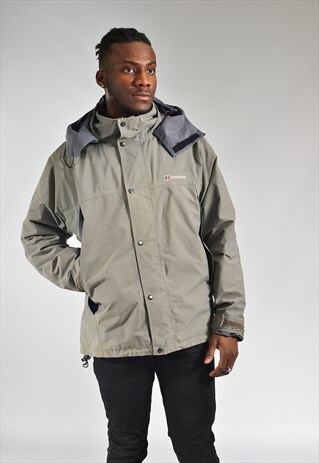 VINTAGE BERGHAUS GREY RAINCOAT JACKET