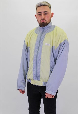 VINTAGE PATTERN FESTIVAL JACKET IN BLUE LARGE