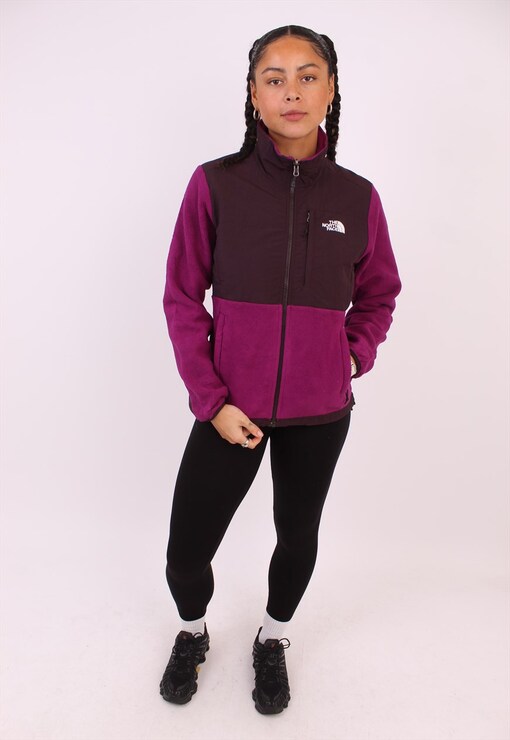 The North Face Denali Hoodie Womens Jacket Size S Small PURPLE! EUC!