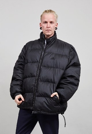 Vintage Adidas black 90's super oversized down puffer jacket | Nordic ...