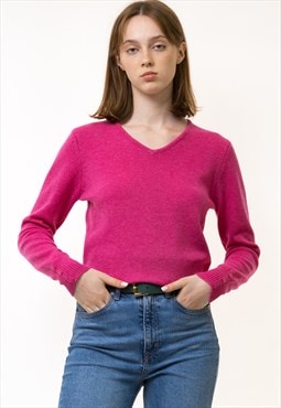 Wool Tulchan Pink Retro Woman Jumper Sweater 5601