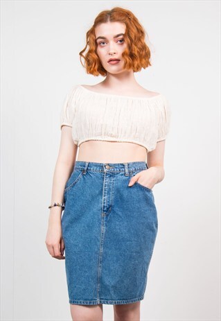 VINTAGE 90'S CUTE BOHO CROP TOP