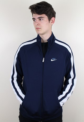 VINTAGE NAVY NIKE ZIP UP JACKET