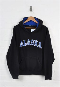 Vintage Alaska Hoodie Black Small