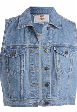 sleeveless levi denim jacket