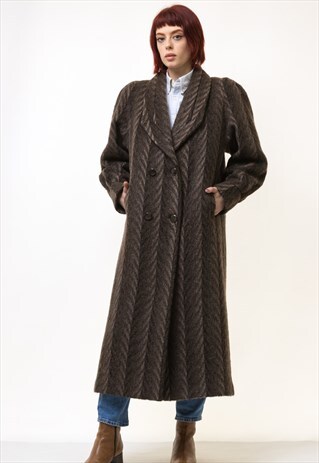 70S WOMAN ALPACA MOHAIR COAT VINTAGE WINTER COAT 5295