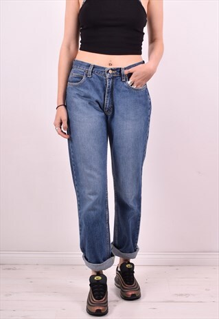 LEE WOMENS VINTAGE JEANS W30 L30 BLUE 90S