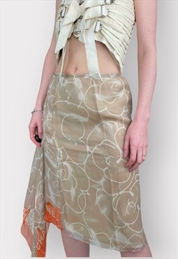 Chanel Silk Foulard Skirt