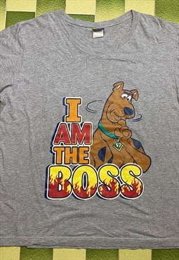 Cartoon Network Scooby Doo V-Neck T-Shirt Vintage Tee Sz XL
