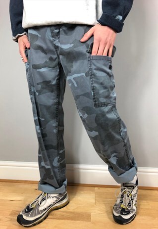 VINTAGE CAMOUFLAGE TROUSERS (ARMY)