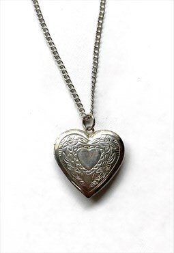 Vintage Silver Locket Necklace