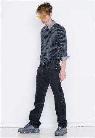 VINTAGE BLACK RETRO DENIM JEANS