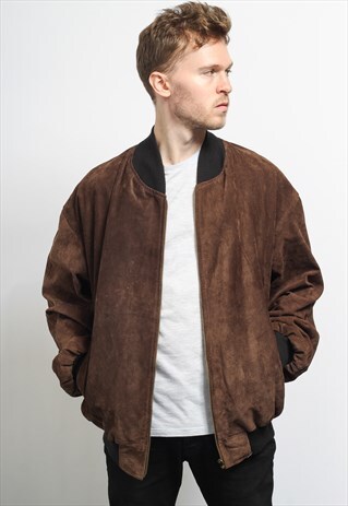 VINTAGE SUEDE BOMBER JACKET
