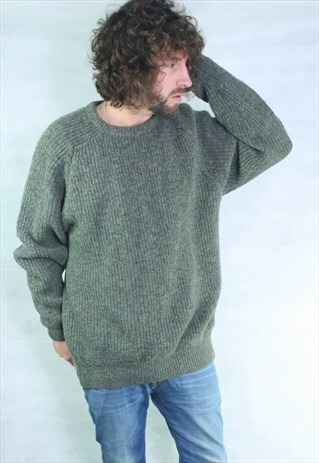 VINTAGE THICK KNITTED COSY JUMPER OVERSIZED KNIT
