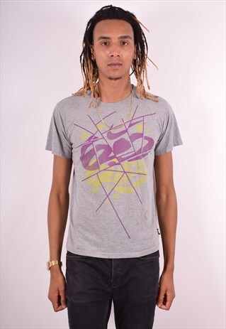 NIKE MENS VINTAGE T-SHIRT TOP MEDIUM GREY 90S