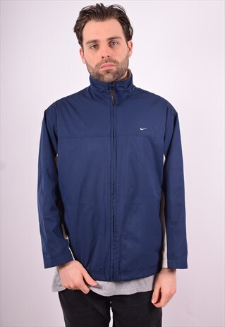 NIKE MENS VINTAGE TRACKSUIT TOP JACKET MEDIUM BLUE 90'S