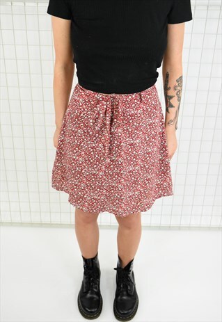 VINTAGE FLORAL PATTERN SKIRT