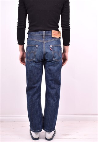 LEVI'S 501 WOMENS VINTAGE JEANS W29 L27 BLUE 90'S