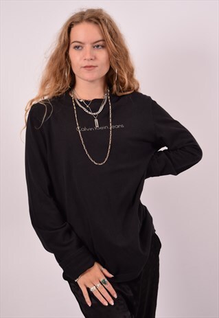 VINTAGE CALVIN KLEIN TOP LONG SLEEVE BLACK