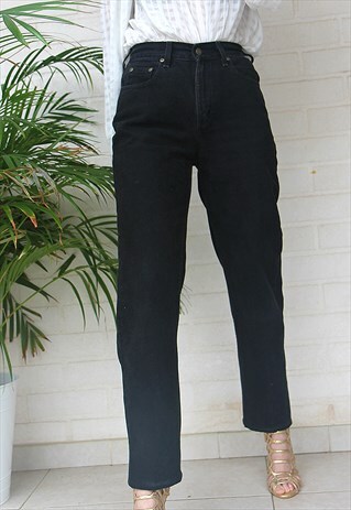 ORIGINAL LIZ CLAIBORNE BLACK HIGH WAISTED MOM JEANS