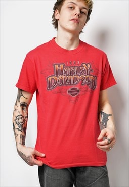 HARLEY DAVIDSON red colour t-shirt men's 1903 New York City
