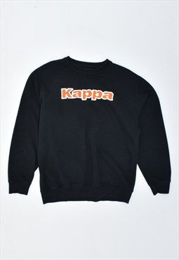 Vintage 90's Kappa Sweatshirt Jumper Black