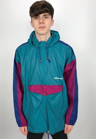 90S VINTAGE ADIDAS PULLOVER RAIN ANORAK JACKET