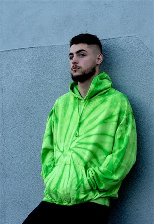 THE LIME GREEN TIE DYE SUMMER FESTIVAL HOODIE