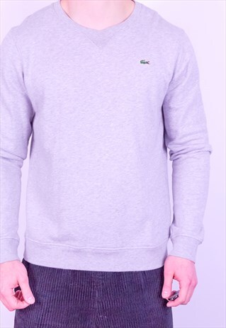 VINTAGE LACOSTE SWEATSHIRT IN GREY MEDIUM