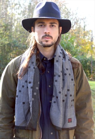 VINTAGE 70S MOD SCARF - SAMMY - INDIE - DOTS - VESPA