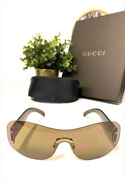 Gucci GG 2448/N/S Rimless Visor Shield Sunglasses.