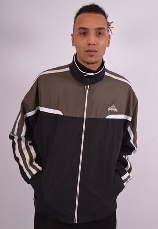 ADIDAS MENS VINTAGE JACKET XL BLACK 90S