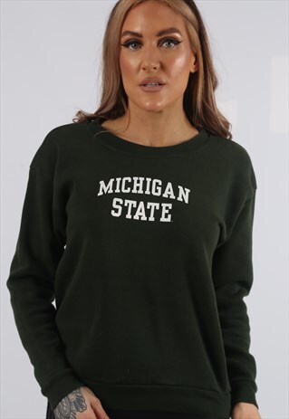 VINTAGE SWEATSHIRT JUMPER USA PRINT SWEAT 6 - 8 (DB9X)