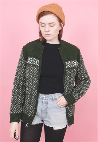 VINTAGE PATTERNED WOOL JACKET /R1070