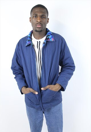 VINTAGE FILA NAVY QUILTED JACKET