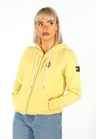 tommy hilfiger yellow sweatshirt women's