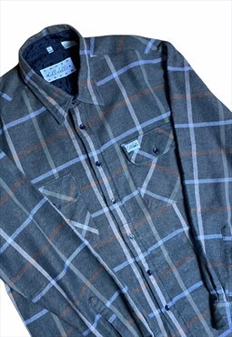 Vintage Collobello Flannel Check Shirt Khaki